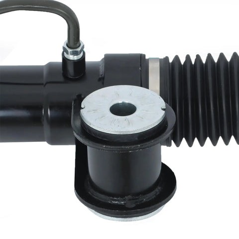 Close-up of Power Steering Rack And Pinion Replacement For Chevy Silverado And Gmc Sierra 1500 1999 To 2006 Rwd Direct Fit Bolt On Oem Grade