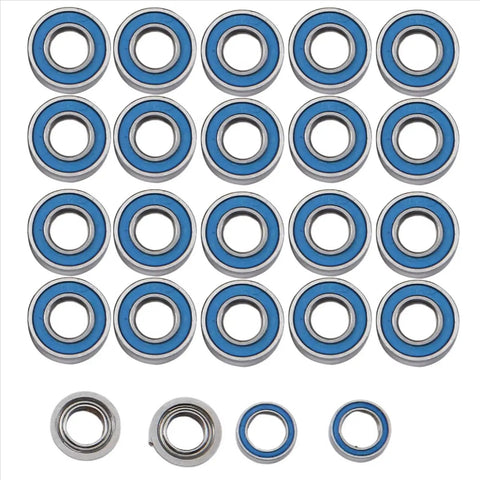 Beefed-Up Tamiya MF-01X RC Car Compatible Sealed Bearing Kit 24pcs Upgrade Parts For Reliable Transmission And Power Transfer Precision Machined For Higher Hardness And Durable Performance, 24 blue sealed bearings
