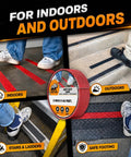 Legit Heavy Duty Anti Slip Tape For Decks Stairs Weatherproof Non Skid Grip Roll Black 3 X 30 Ft on indoor and outdoor surfaces.