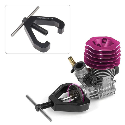 Nitro RC Engine Flywheel Puller Tool For One Eighth And One Tenth Scale Off Road RC Cars, CNC metal wrench on engine