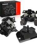 Straight Bolt On Engine And Transmission Mount Replacement Set For Chevy Express And Gmc Savana 1500 2500 V6 4.3 Liter 2003 Through 2014 Smooth Cruise Heavy Duty Build No Drama with glossy black finish.