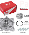 Kit includes rear wheel hub, bearing, retaining ring, and studs for Polaris ATV and SxS models, direct fit replacement.