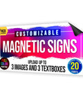 2 Pack 12x24 Custom Magnet Signs In Full Color For Business And Advertising, 30 Mil Vinyl Car Magnets, Personalized Magnetic Sheets