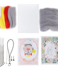 Beginner Friendly Wool Felting Kit With Safe Tools And Storage Box Easy Fun Craft For Making Cute Animal Plush Dolls 113 Piece Energy Angel And Devil Theme Fiber Arts Supplies For Kids And Adults, wool and tools