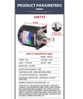 Product specifications of Plug And Play 14W Permanent Magnetic Synchronous Motor With 8mm Shaft 110V 220V AC 2.5 To 80 RPM Range 5 RPM