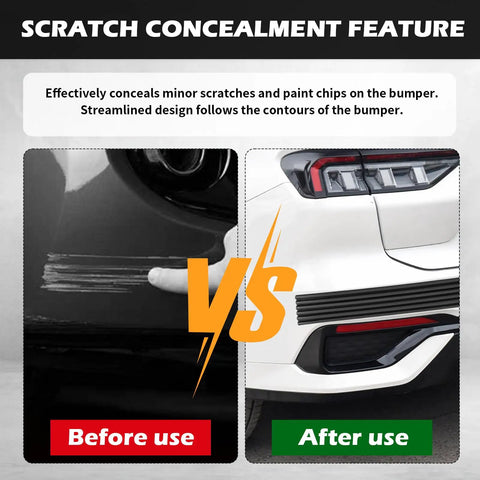 5 Pack Car Bumper Protectors With Anti Collision Design self adhesive rubber before and after use comparison image