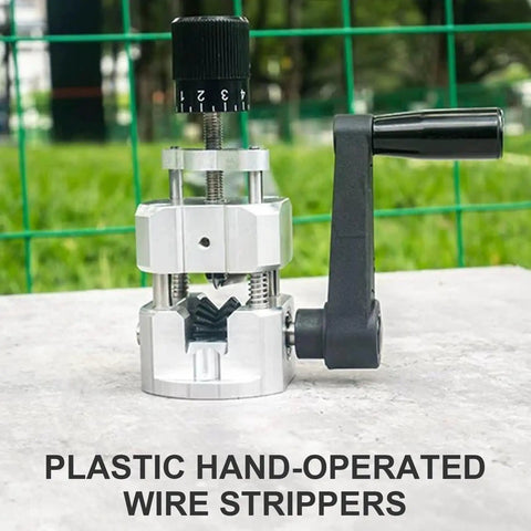 Manual Wire Stripping Tool With Hand Crank, Portable Cable Stripper For Copper Wires And Scrap Recycling in garden view
