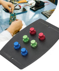 Universal PCB Holder Soldering Fixture with Six Magnetic Pins, heavy-duty metal clamp platform for welding on phone circuits.