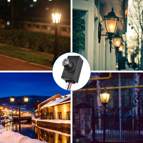 2 Pack Auto On Off Outdoor Dusk to Dawn Photocell Sensor For Post Lights Flood Lamps And LED Fixtures Waterproof 100 to 277V