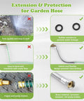 Swivel Garden Hose Adapter Protector With All Metal Construction And Three Quarter Inch Connection Extends Your Hose For Flexible Angles Prevents Kinks And Leaks For No Fuss Watering Reach And Durable Hose Extension, brass hose connector