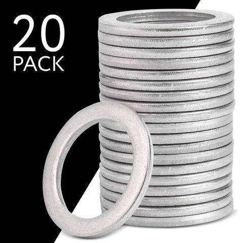 Transmission Drain Plug Washer Seal Kit 25.5mm OD x 18mm ID x 1.95mm Thick 20 Pack For Honda And Acura Models stacked view