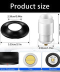Strong & Easy Installs Bath Tub Drain Plug Metal Drain Stoppers, showing product dimensions and design features.