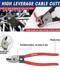 RIZOM 3-Piece Bolt Cutter Set: 14-in heavy bolt cutter, 8-in mini bolt cutter, 8-in wire cutter with bag, red handles.