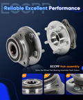 Beefed-Up Wheel Bearing and Hub Assembly for Jeep Cherokee Grand Cherokee Wrangler Comanche Wagoneer 1990-2001 4WD 5 Lug with ABS Front and Rear Replacement Kit displayed.