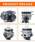 Carburetor Kit For Ryobi 25cc 2 Cycle String Trimmers RY251PH RY252CS RY253SS RY254BC With Air Filter Fuel Line Primer Bulb And Spark Plug Replacement