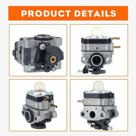 Carburetor Kit For Ryobi 25cc 2 Cycle String Trimmers RY251PH RY252CS RY253SS RY254BC With Air Filter Fuel Line Primer Bulb And Spark Plug Replacement