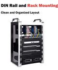 10 Inch 2U Adjustable DIN Rail Mount Bracket For DeskPi RackMate T1 T0 T2 T0 Plus T1 Plus TL1 Rack Ready inside server rack