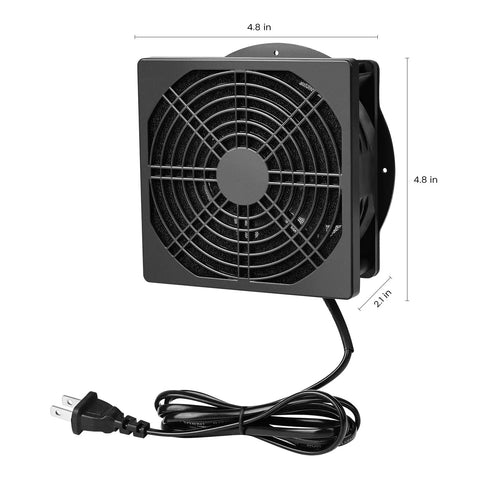 Black fan component of 2 In 1 Hose Smoke Absorber With Strong Suction And 3 Stage Purification For Soldering And Laser Engraving Fume Extractor