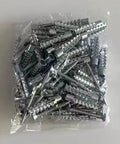 Heavy Duty Metal Expansion Anchors With Screws 50 Pack For Hollow Walls, tough as nails high strength expansion fasteners in bag