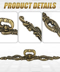 Vintage Bronze Long Drawer Pulls Old School 4 Pack With Screws 200mm Length Rustic Zinc Alloy Hardware details.