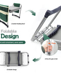 Heavy Duty Garden Kneeler And Seat With 11.5 Inch Wide Pad, Foldable Stool With Dual Tool Bags, folding demonstration