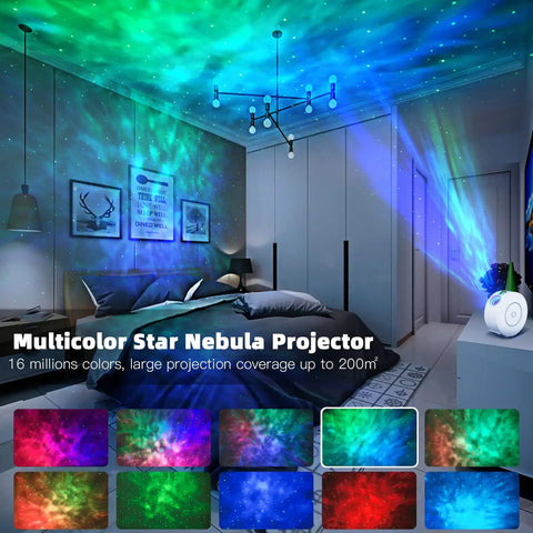 Nebula Night Light Projector For Bedroom With 16 Million Colors And 7 Nebula Modes Ceiling Star Projector Aurora LED