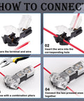 Wire Splice Connectors For 18-22 AWG Wires With T Tap Style 3 Way 1 Pin Solderless Low Voltage Connectors No Stripping Required