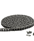 ANSI 35 Roller Chain for Go Karts and Mini Bikes With Master Link, 3 Feet Long, 95 Links, coiled view with detachable master link