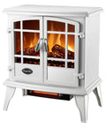 Keystone Infrared Quartz Electric Stove With Thermostat Heat Control 1500W Wood Stove Styled ABS Cabinet Antique Black Finish