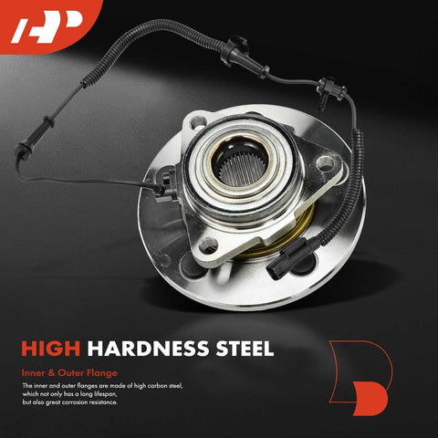 Front Wheel Bearing And Hub Assembly With ABS For Dodge Ram 1500 2006 2007 2008 2009 Four Wheel ABS And Five Stud Wheel 5 Lug Compatible