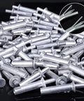 10pcs Hammer Drive Expansion Rivet Aluminum Alloy Nail Head Screws 6.4x23mm Durable Knock Type Fasteners