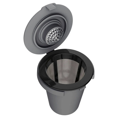 Reusable Filter Cup For HomeBarista Grade Brew Coffee Or Tea Waste Free From Single Serve Pods Sustainable Coffee Accessory Fits Broad Range Of Models And Is BPA Free Dishwasher Safe Gray.