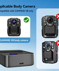 V8 Body Camera Charging Dock And 3-In-1 Station With Live Led Indicators So You Can Film While Powered Up with CAMMHD V8 compatibility.