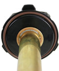 Close-up of brass hose fittings on Heavy Duty 3.5-Gallon Tri-Poxy Water Tank Sprayer for portable water supply and industrial chemicals.