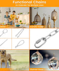 6 Feet Lightweight Stainless Steel Chain With Hooks One Eighth Inch Thin Links for decorative hanging and outdoor use