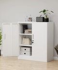 Locking Metal Storage Cabinet With Adjustable Shelves For Home Office And Garage Black Compact Lockable Cabinet With Doors And Door Catch For Secure Storage Heavy Duty Build No Fuss in an office setting