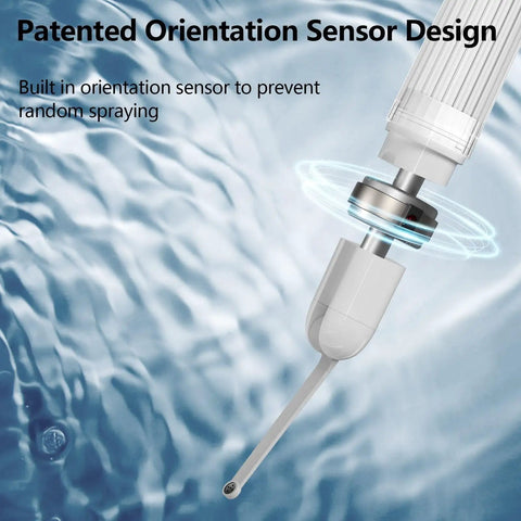 Portable Travel Bidet With Orientation Sensor Handheld Electric Mini Bidet Sprayer nozzle with sensor, close-up