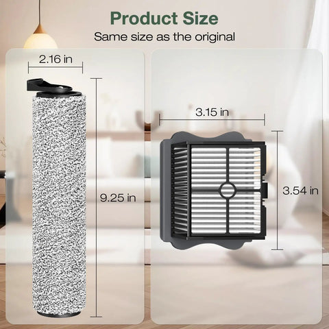 All In One 2 Pack Brush Rollers And 4 Pack HEPA Filters For iFloor 3 And Floor One S3 Cordless Vacuum Cleaner Replacement Parts Set Premium H13 Filtration No Tools Needed Easy Install Fits Right Keeps Your Floors Fresh