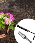 Garden Auger Drill Adapter For Impact Driver With Round Shank SDS Plus To One Half Inch Thread Keyless Chuck, garden soil use