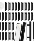 Push Pull Helper Self-Adhesive Cabinet Handles 30 Pack Black ABS Plastic with Double-Sided Tape