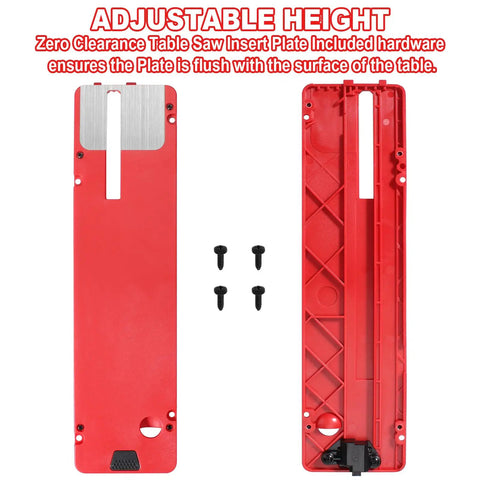 Zero Clearance Table Saw Insert Plate With Adjustable Height For A Flush Surface And Tight Cuts No Gap Dado Throat Plate Upgrade
