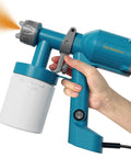 Snag This Featherweight Electric Paint Sprayer With A Quick Swap Cup And 20 Oz Capacity For Dead Simple Cabinet Fence Door And Wall Painting Jobs That Fly Off In A Snap Keeps Your Hands Fresh in hand with adjustable nozzle.