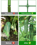 Before and after using Two Pack A Frame Cucumber Trellis Garden Trellis For Climbing Plants Outdoor Raised Bed Plant Grow Support