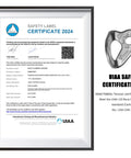 UIAA safety certificate for Heavy Duty Stainless Steel Climbing Bolt Hangers, 2024 certification of climbing gear.