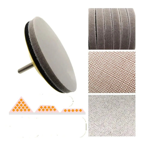 Premium 5 Inch Sponge Sanding Discs With Hook Loop Backing For Wet Dry Polishing Use showing foam pad surface and textures.