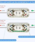 Three Pack Inline Cord Switches For Lamps And LED Lighting 250V 6A white inline lamp switches with wiring diagram