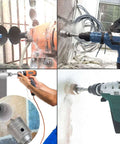 Concrete hole saw kit with SDS-plus shank; includes 30/40/60 mm cutters, 8.75 in rod, and 3 center drills.