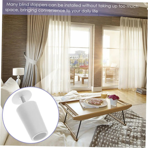 Tough As Nails 8 Pack Vertical Blind Bottom Weights Roller Shutter Stopper Repair Kit White Plastic in modern living room setting