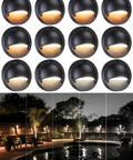 12-Pack Low Voltage LED Deck Lights With 5 CCT Settings, 180LM Each, 3.74-Inch Landscape Step Rail Fence Lighting, 12-24V AC/DC