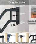 Installation guide for Upgraded Stair Handrails For One To Three Steps Wall Mounted Safety Grab Bar With Matte Finish